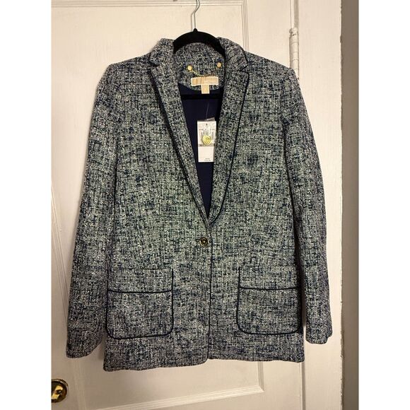 Michael Kors Jackets & Blazers - Michael Kors Navy Blue Tweed Blazer Jacket NWT